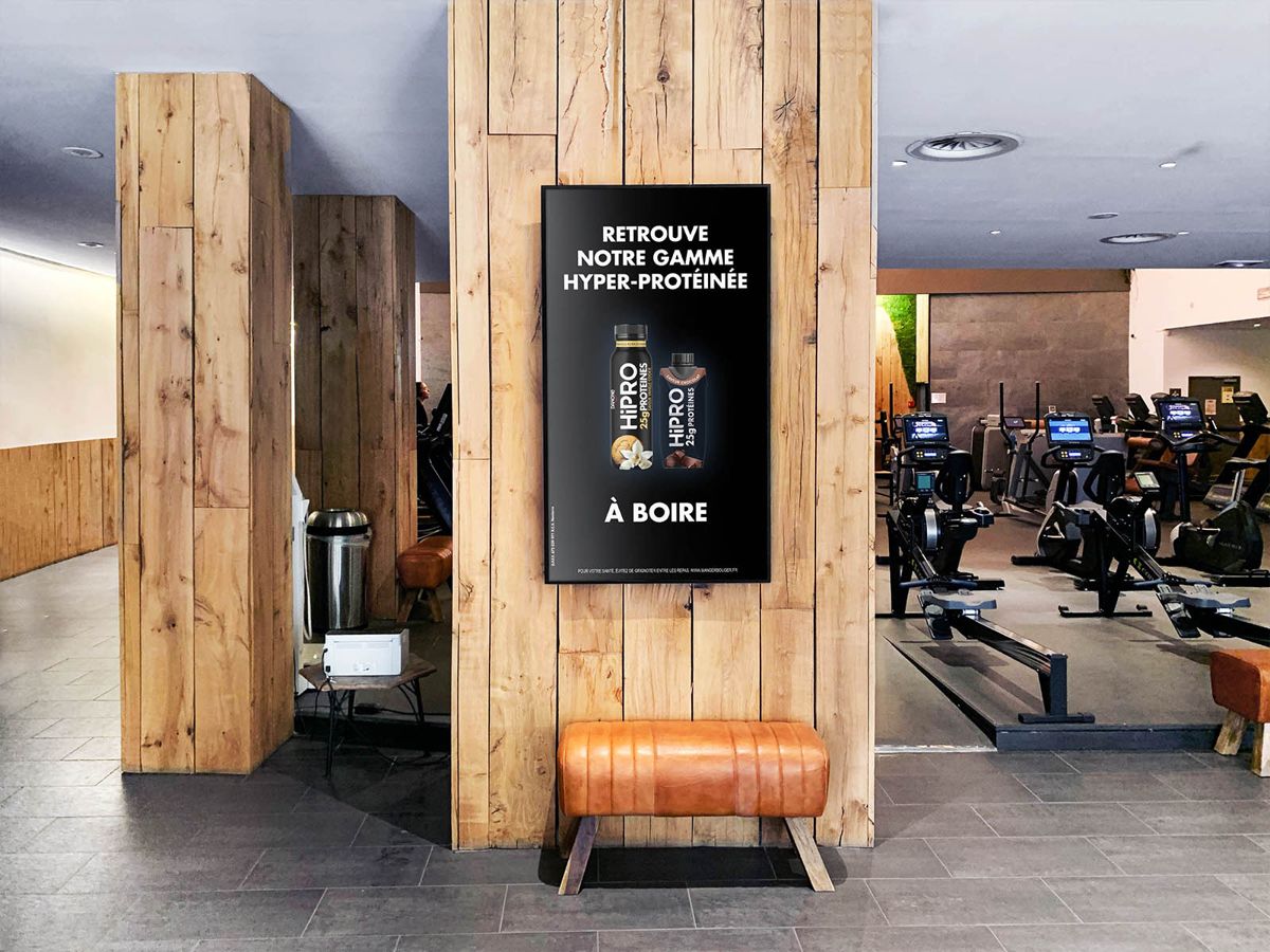 Exemple de publicité diffusée en club